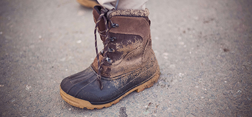 muddy boot for Lancaster County mud sales