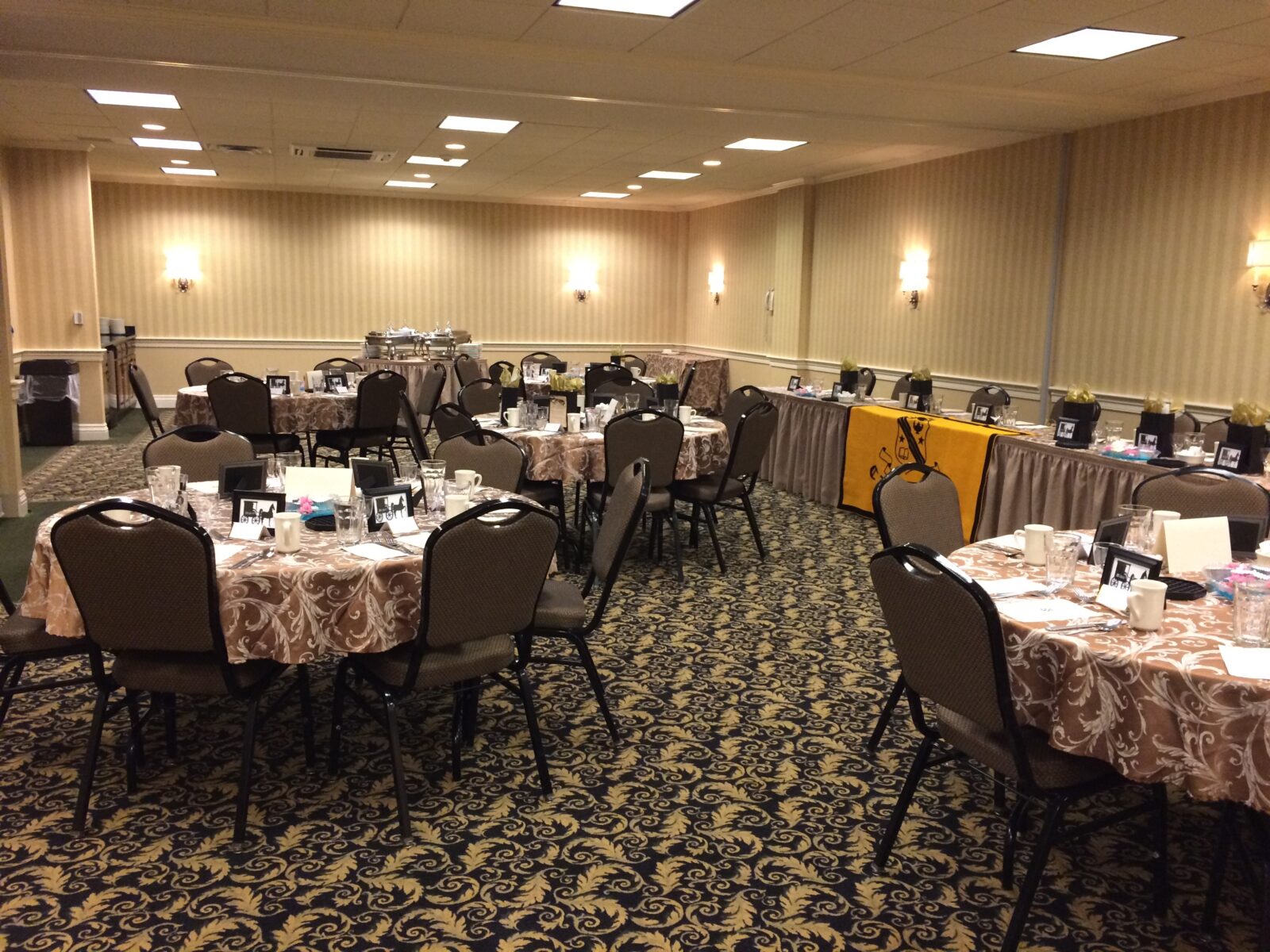 business event room space with tables setup for a banquet at AmishView Inn & Suites