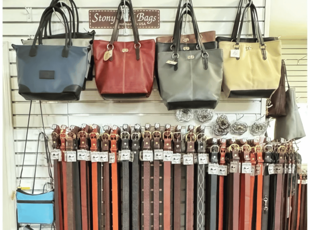 Fisher Harness Shop for handmade leather goods.